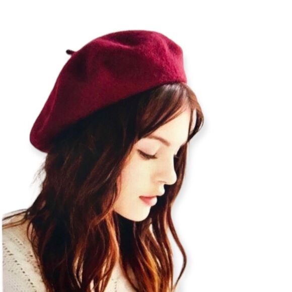Parisian Y2K Chic Wool Beret Hat NEW - Picture 2 of 6